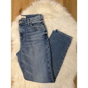 Current/Elliott High-Rise Straight Leg Denim Jeans -‎ Medium Blue Wash - Size 25